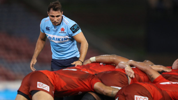Disappointment: Nick Phipps scored early for the Waratahs but there was little more joy for the playmaker.