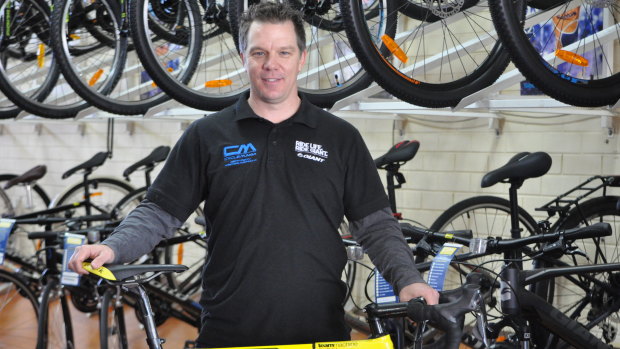 Wayne Evans owns Cycle Mania in North Perth and is thrilled with the knock-on effects of the Tour.