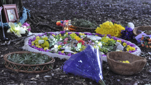 Mourners were encouraged to leave notes, flowers and candles at the memorial at Hyde Park, Perth.