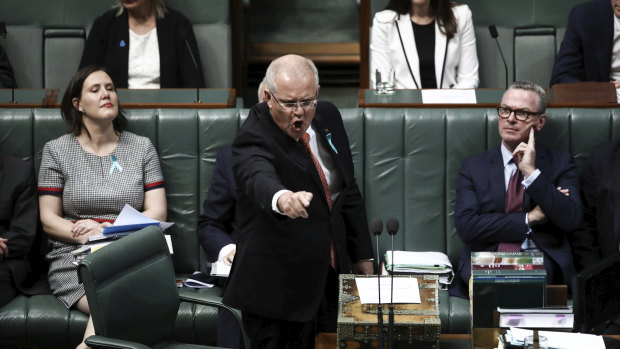 Prime Minister Scott Morrison attacks Bill Shorten in Question Time. 