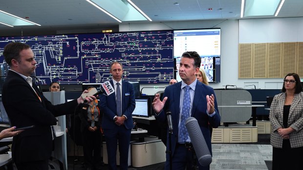 NSW Transport Minister Andrew Constance at the Rail Operations Centre in May.