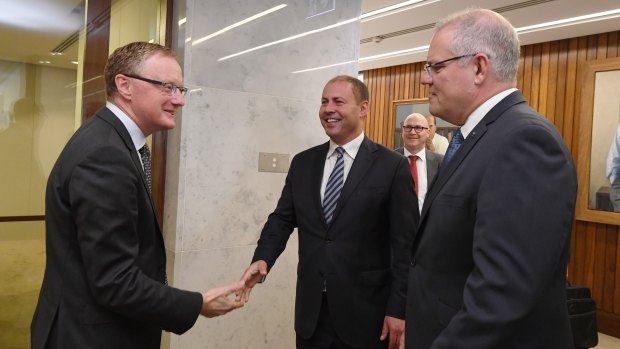 Philip Lowe met with newly re-elected PM Scott Morrison and Treasurer Josh Frydenberg on Wednesday.