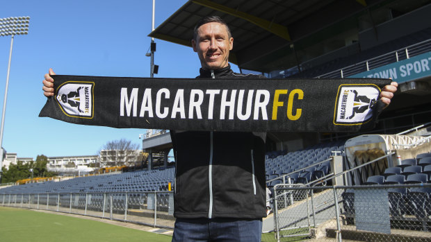Mark Milligan is unveiled as Macarthur FC's inaugural marquee signing. 