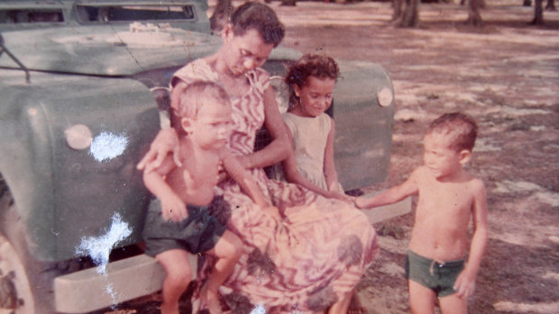 Mary-Anne Bird with her mother, Mary and two of her brothers.