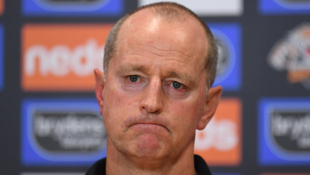 Wests Tigers coach Michael Maguire has been battling to get results.