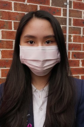 Year 12 student Vanessa Fu wears a mask to school every day.