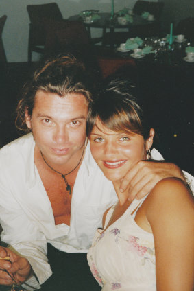 Michael Hutchence with Helena Christensen, who speaks about the attack on her then-boyfriend in Mystify: Michael Hutchence.