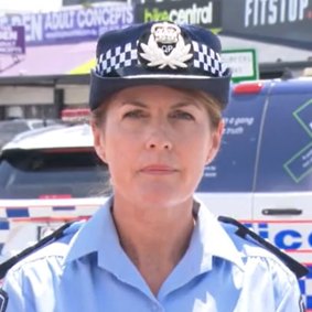 Inspector Kayleen James speaking on the Gold Coast following the incident.