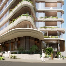 The build comprises 21 three-to-four bedroom apartments, 55 car bays, a communal open space, an outdoor shower and a landscaped terrace on the ground floor.
