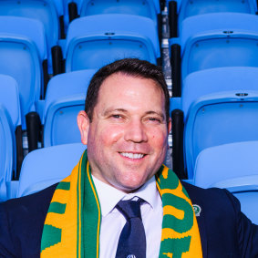 Football Australia CEO James Johnson at Alllianz Stadium.