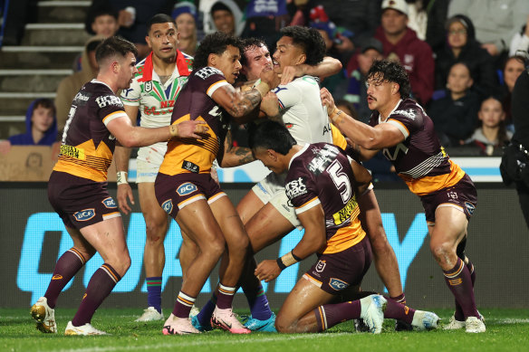 The errors from the Brisbane Broncos forced them into plenty of first half defence.
