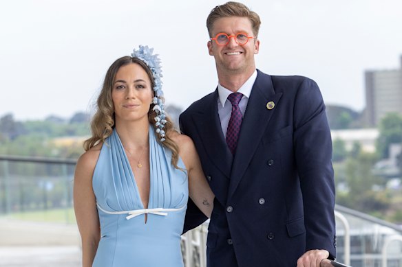Swimmer Sam Williamson and partner Linnea Lindberg.