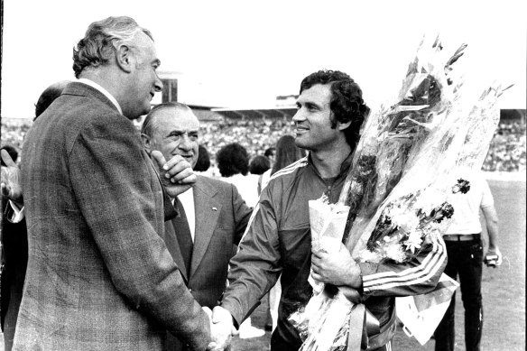 Friends: Rale Rasic and Gough Whitlam.