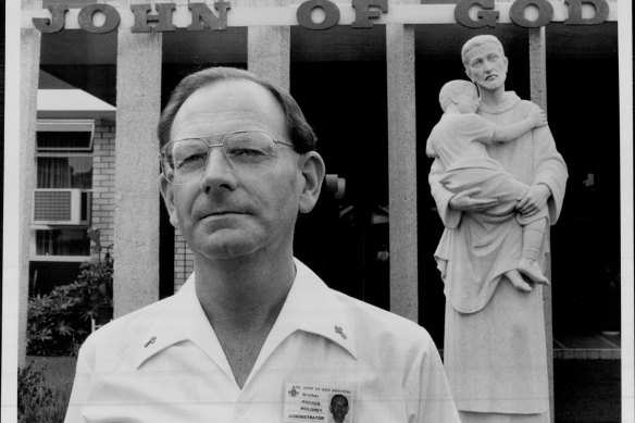 Rodger Moloney at the St John of God Hospital, Burwood, in 1984.