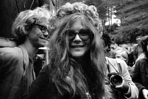 Janis Joplin and Big Brother and the  Holding Company in San Francisco on New Year’s Day, 1967. 