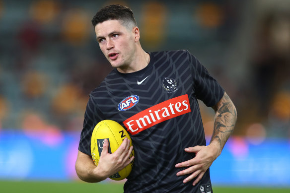 Jack Crisp at the Gabba on Thursday night.