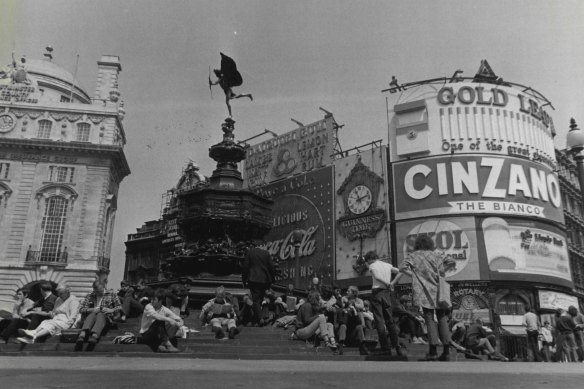 Piccadilly Circus in London's West End. 