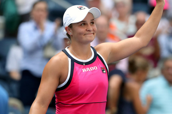 Ashleigh Barty was knocked out in the fourth round of the US Open.