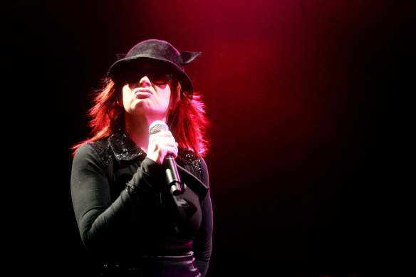 “I want a piece of whatever she’s having”. The Divinyls’ Chrissy Amphlett on stage at Homebake in 2007.