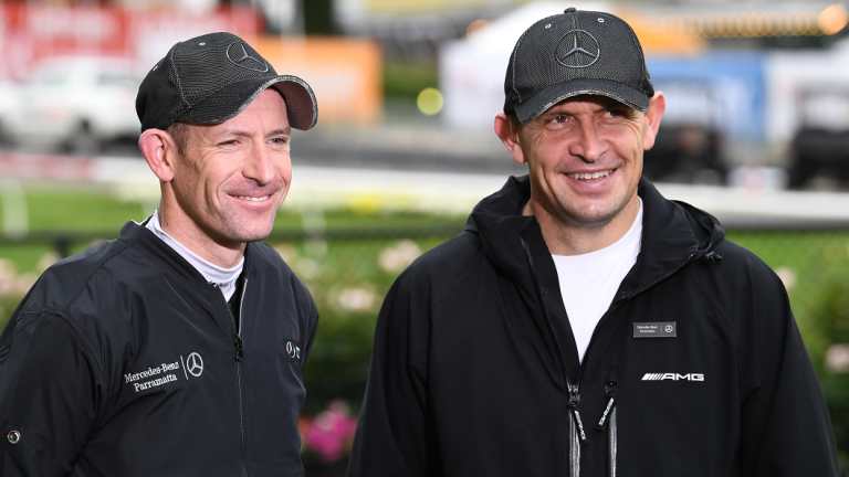 Team Winx: Jockey Hugh Bowman (left) and trainer Chris Waller.