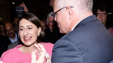 This is how you win an election, Gladys Berejiklian might be telling Scott Morrison