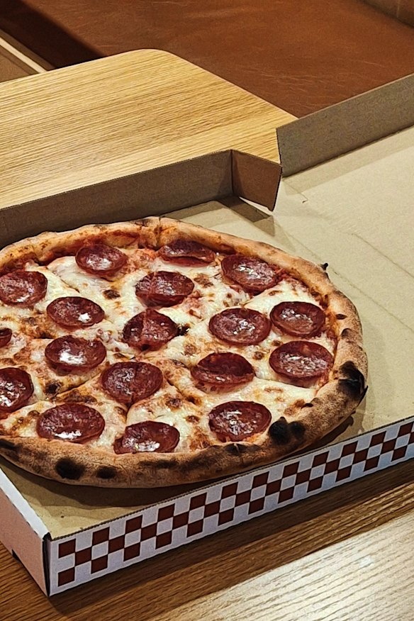 Pepperoni pizza. 