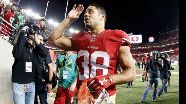Short stint: Jarryd Hayne during his time in the NFL with the San Francisco 49ers.