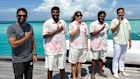 SO/ Hotel’s director of brand, Sudheer Mekkattu (left) and staff from the hotel wave us goodbye.