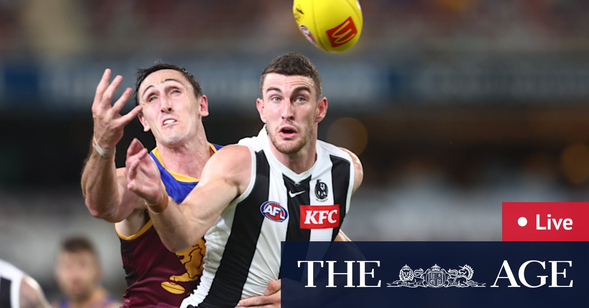 AFL 2023 round 23 LIVE updates: Collingwood Magpies take on the Brisbane Lions in top four clash at Marvel Stadium