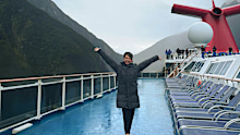 Lizzie, 30, from Devon in the UK has been working on cruises for eight years.