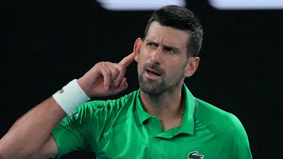 Novak Djokovic had another eventful night at Melbourne Park.