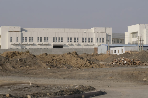 A re-education camp, officially known as vocational education and training centre, on the outskirts of Turpan City, Xinjiang.