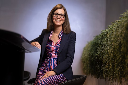 AFR Lisa Murphy CEO of the Stroke Foundation She has an MBA and this is for a story for our special report on Best Business Schools about how studying an MBA can help careers. Thursday 11th September 2025 Melbourne Photo by Eamon Gallagher