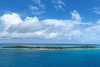 Mystery Island, a tiny strip of uninhabited land in Vanuatu.