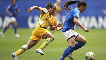 Lisa De Vanna in action for Australia. She said she was subject to bullying during her Matildas career.
