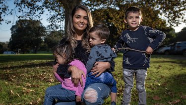 Yasna Alania spends half her income on part-time childcare for her three children.