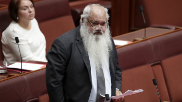 Senator Pat Dodson said "we cannot let the stench of racism and hate linger in this chamber".