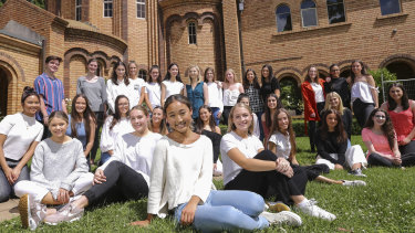 Students from Siena College in Camberwell, which was one of the strongest-performing schools in VCE English in 2018. 