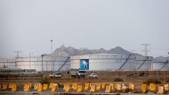 Aramco storage tanks  in Jiddah, Saudi Arabia. Modern technology has made energy installations particularly vulnerable.