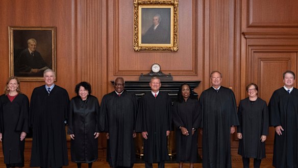 The justices of the US Supreme Court.