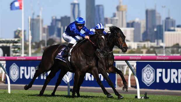 Golden ticket: Avilius wins The Bart Cummings under Glyn Schofield.