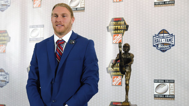 Mitch Wishnowsky, pictured here after winning the Ray Guy award in 2016, has been picked up in the fourth round of the NFL draft.