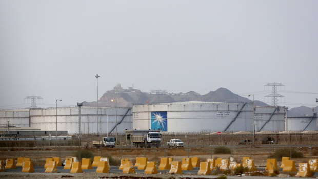 Aramco storage tanks  in Jiddah, Saudi Arabia. Modern technology has made energy installations particularly vulnerable.
