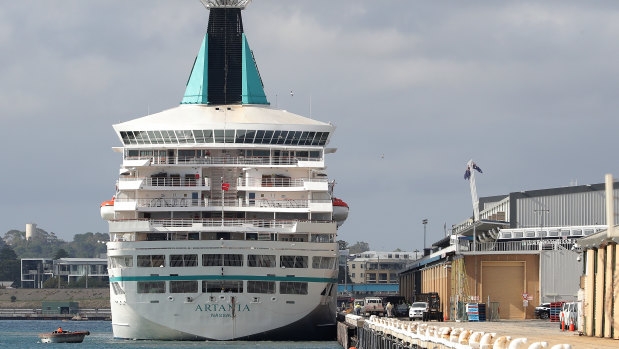 A member of the crew of the cruise ship Artania who was in his early 40s died on Thursday.