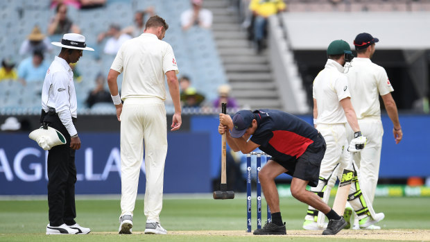 Under pressure: The MCG pitch failed to impress in last year's Ashes Test.
