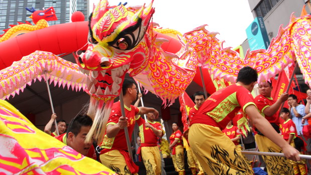 Lunar New Year celebrations in Chatswood.