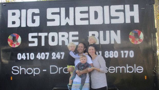 The Big Swedish store run founders Luke and Sarah Pastyn and family.