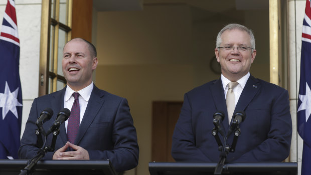 Treasurer Josh Frydenberg and Prime Minister Scott Morrison want Australians to spend what they get in the stimulus package.