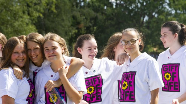 Students promote the Gift of Life’s DonateLife Walk earlier this year.