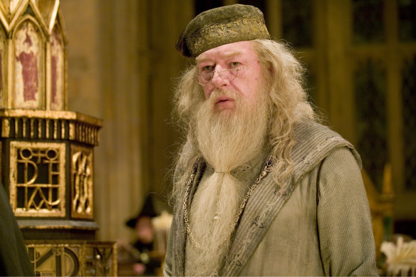 Michael Gambon as Professor Albus Dumbledore in the 2005 fim “Harry Potter And The Goblet Of Fire”.